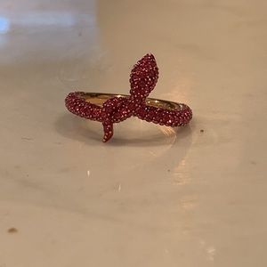 Swarovski pink crystal snake ring